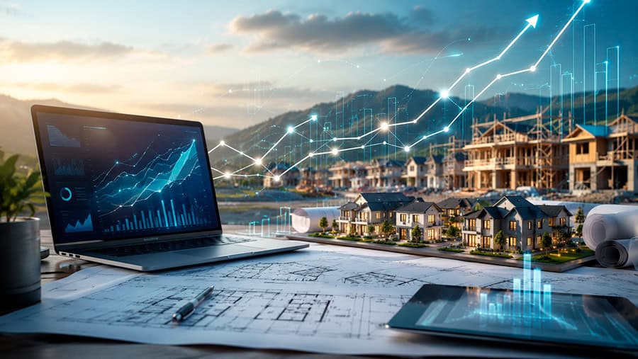 New home market scene with a forecast of organic growth ranges